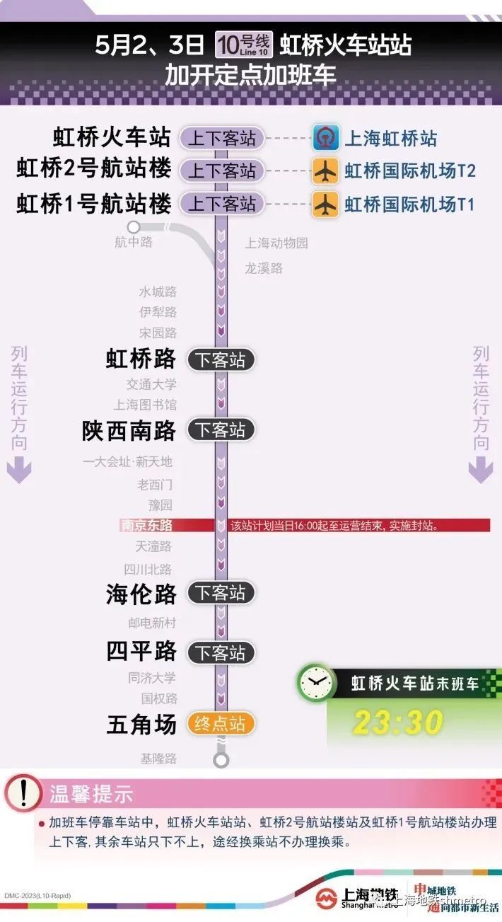 重要！地铁1、2、10号线今起增开定点加班车