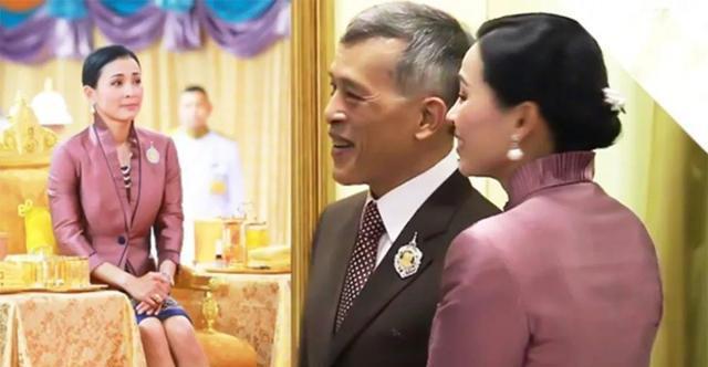 露出|42岁苏提达越来越年轻，挺直腰杆露出小女人神态，泰王看了笑嘻嘻