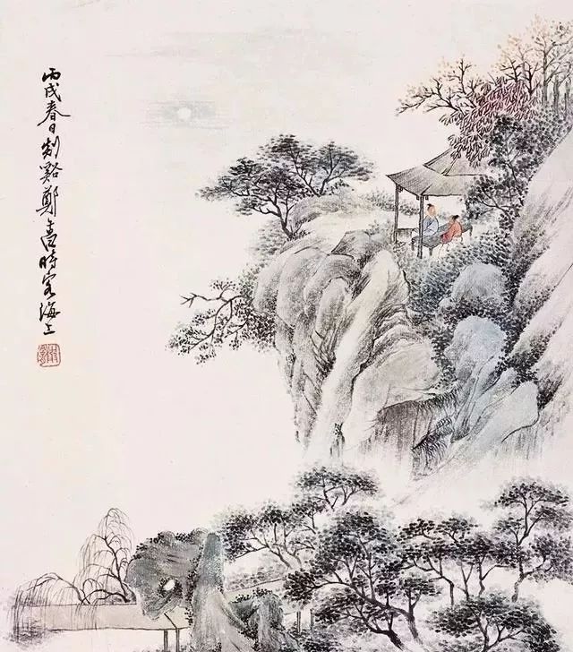 他笔下的山水画，极为罕见！