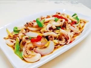  海鲜|家常海鲜菜谱，葱爆八爪鱼，脆嫰鲜美，美味营养，超下饭，吃不够