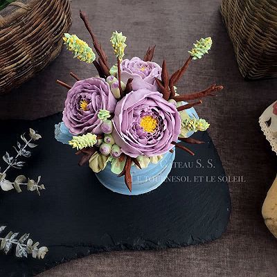  蛋糕|韩式裱花巧克力磅蛋糕