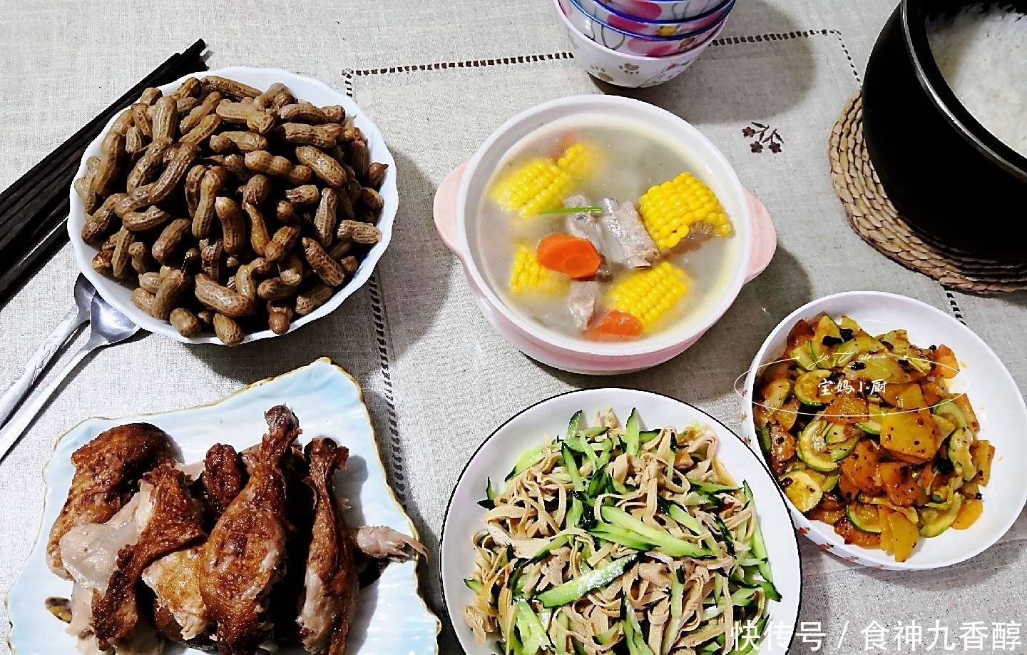 晒晒|晒晒我家午餐,标配四菜一汤,个顶个都顺口,网友:去你家蹭饭