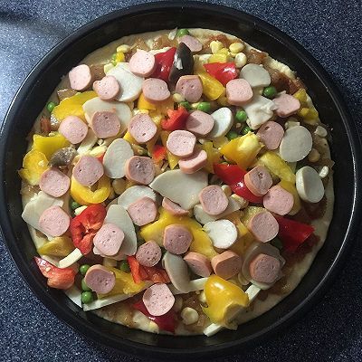  披萨|火腿鸡丁时蔬披萨