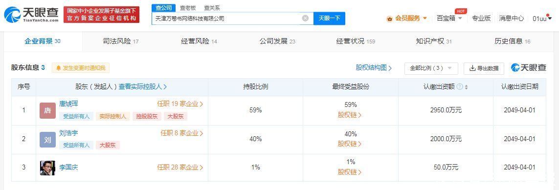 李国庆公司成被执行人