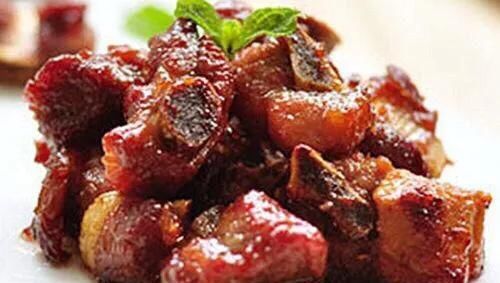  美食|精选美食：青椒炒腊猪耳朵，红烧排骨，卤猪肚，口水杏鲍菇