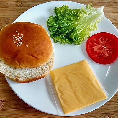  汉堡胚|双层鸡排芝士汉堡