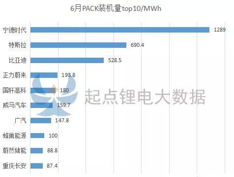  国轩|上半年PACK装机量：CATL/特斯拉/BYD前三，国轩高科第5