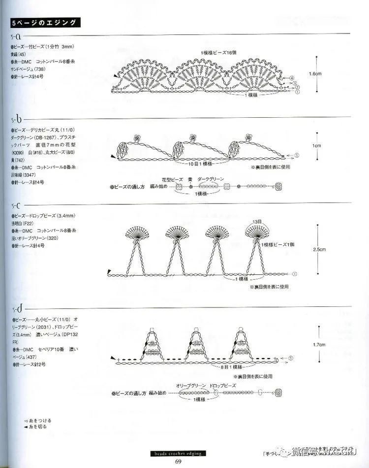  蕾丝|蕾丝钩针编织的精致小巧花边，钩织布相结合很相配