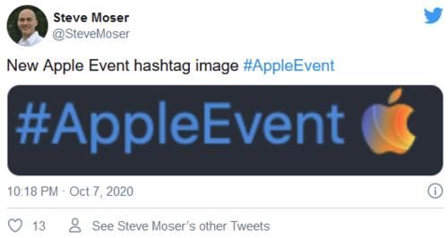 话题|Twitter上的苹果发布会话题标签又有了一个定制的标志