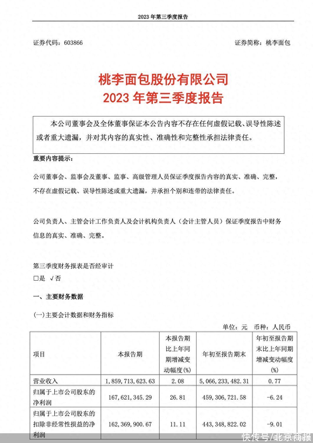下滑的桃李面包，难破的增长瓶颈