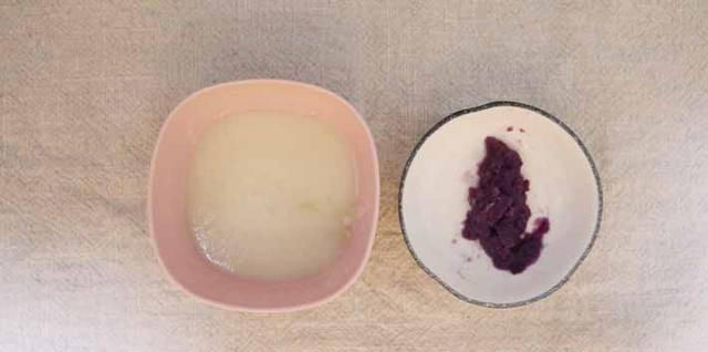 膳食|紫薯米糊,紫薯含有丰富的膳食纤维,能促进肠胃蠕动,预防便秘
