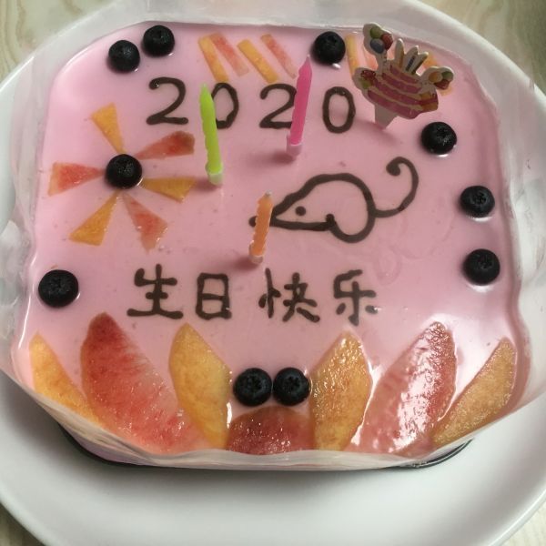 蛋糕|火龙果渐变酸奶奶酪慕斯蛋糕