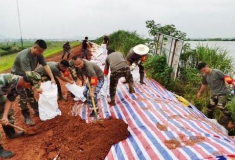  固堤|昼夜巡查不断线 固堤排险当先锋