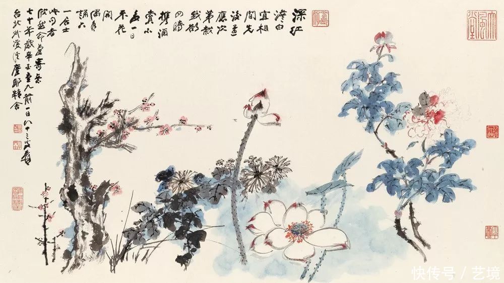 张大千花鸟画欣赏（100幅）