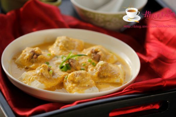  肉馅|咸蛋黄豆腐酿丸子