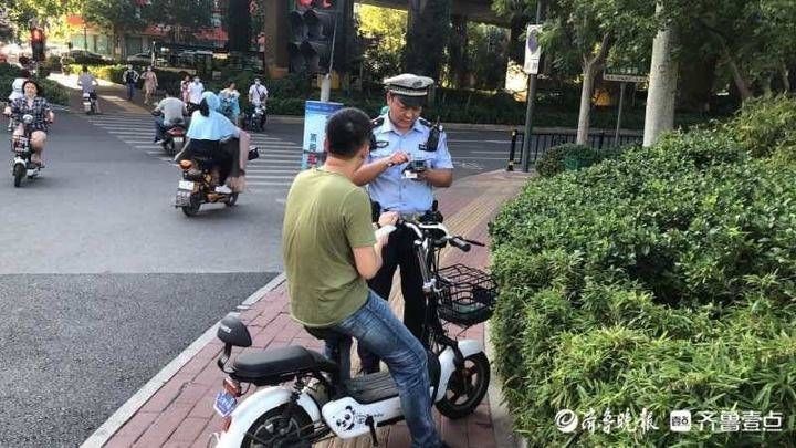 罚单|罚款20不记分，济南无牌电动车上路首张罚单开出！