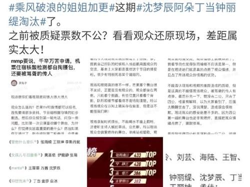  给出|《浪姐》最大困惑，500观众投票标准到底是什么？四公观众给出答案