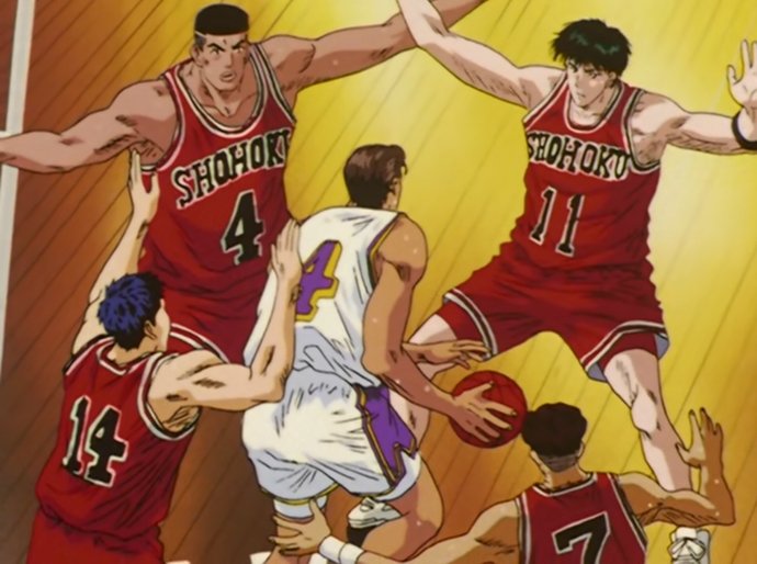 樱木花道|灌篮高手：湘北为何不包夹泽北荣治？湘北使用包夹战术就从未赢过