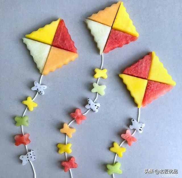  吃水果|萌萌哒水果切盘！为了让3个娃爱上吃水果，这位妈妈的做法爆红