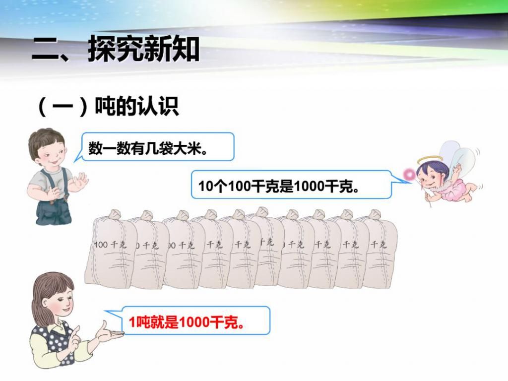  数学|人教版数学三年级上册3.3《测量：吨的认识》精讲