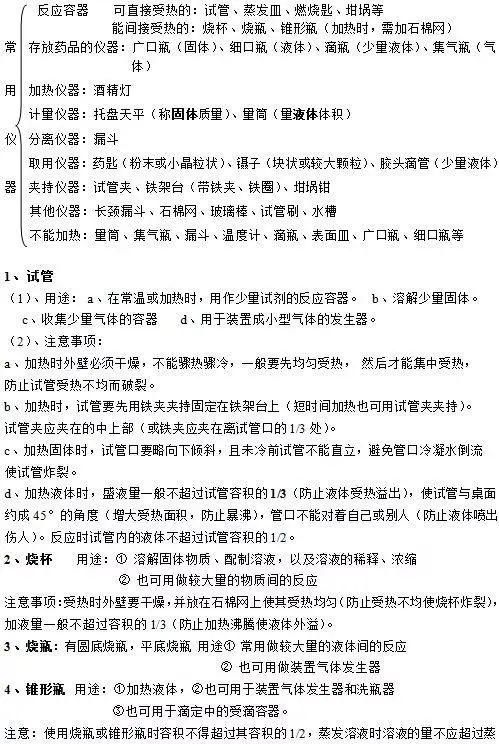 知识点|人教版九年级化学上册知识点全了,收藏!?
