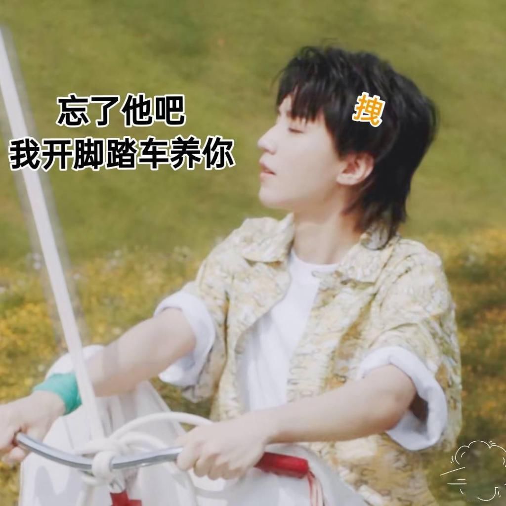 奇奇怪怪|饭制王俊凯骑小车表情包，奇奇怪怪的小可爱