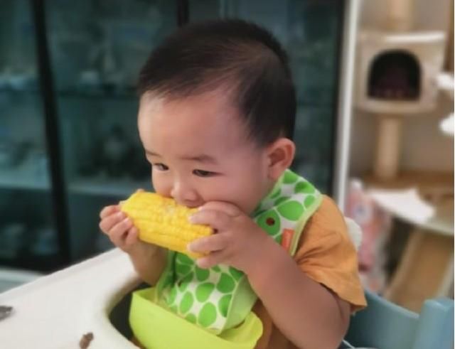  儿子|李艾晒老公儿子，灯泡被爸爸抱怀中刷牙一脸抗拒，看到妈妈秒变脸