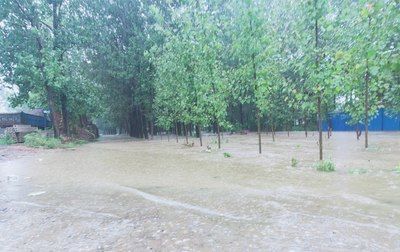 行驶|暴雨过后，行驶在水路上的长城炮