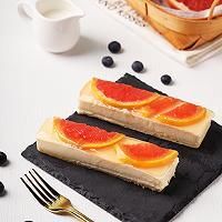  芝士|热量极低的西柚慕斯芝士条，颜值也高哦