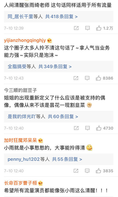  节目|人间清醒张雨绮，不能够只靠人气，但获得第一名同样被质疑