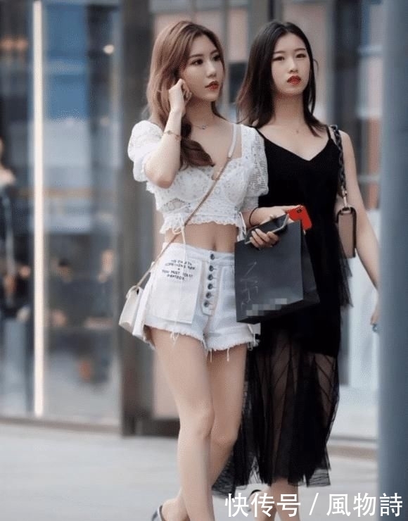 黑色|右边的小姐姐的性感风略胜一筹?