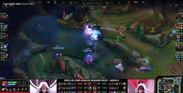  TES|LPL忍界大战尘埃落定，IG连拿两局险胜TES，积分榜第二！
