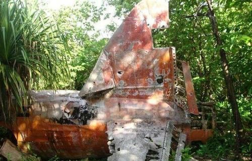 如今|老照片：战犯山本五十六的座机残骸，如今已成当地著名旅游景点！