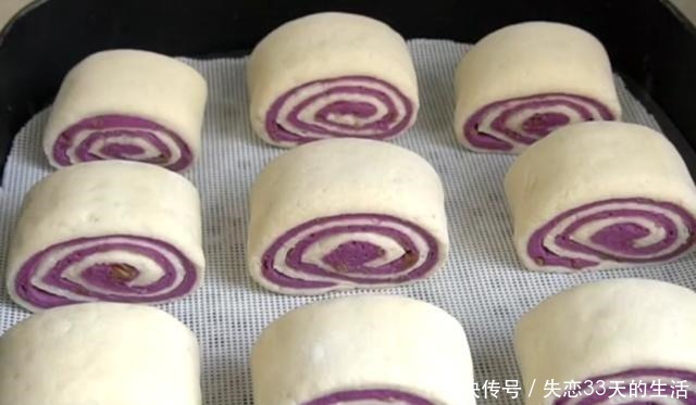 馒头|新手也能做的紫薯花卷,个个层次丰富,柔软香甜,孩子最爱吃