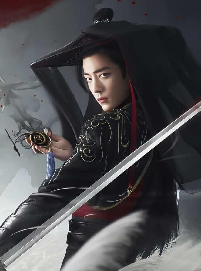  手游|肖战代言新笑傲江湖手游的造型，眉眼神似王一博！