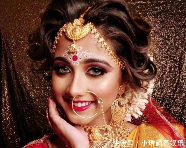 仙女|走红网络的印度女生,穿上婚纱之后,展现出了仙女的一面