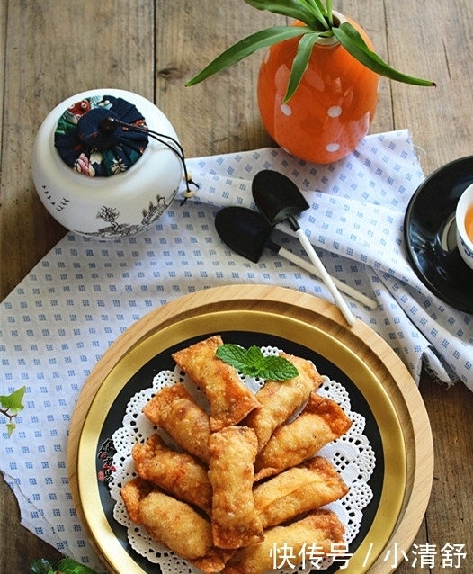 春卷|这几样食材搭配做春卷,鲜甜爽脆低脂肪,脆卜卜,户外携带很方便