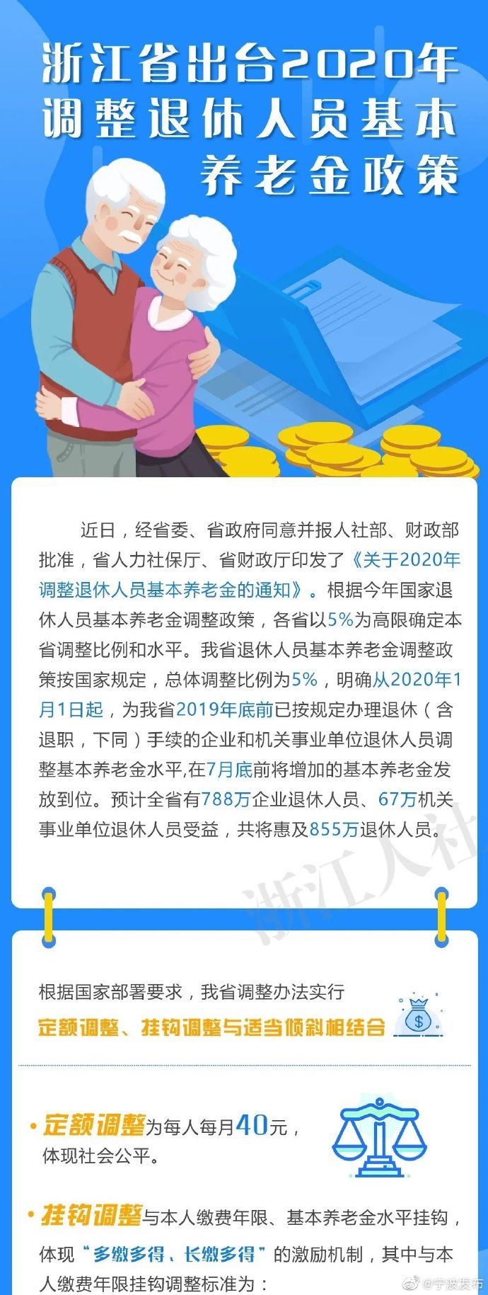 退休|浙江提高退休人员基本养老金！具体这么调整