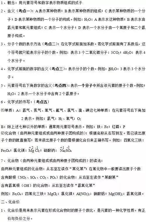 知识点|人教版九年级化学上册知识点全了,收藏!?