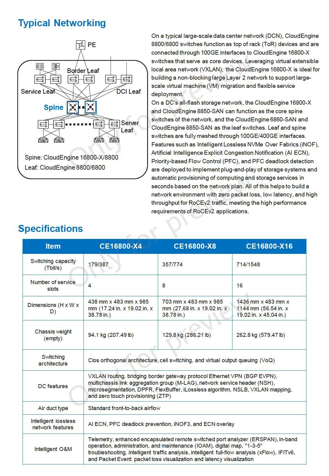 华为国内首发面向多元算力的数据中心交换机 CloudEngine 16800-X