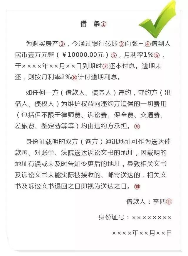 躲避|2020版：最新借条范本，让你躲避借贷中的那些坑！