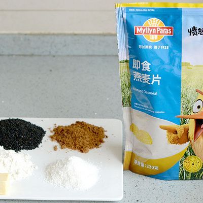  黑芝麻|燕麦黑芝麻高纤饼干