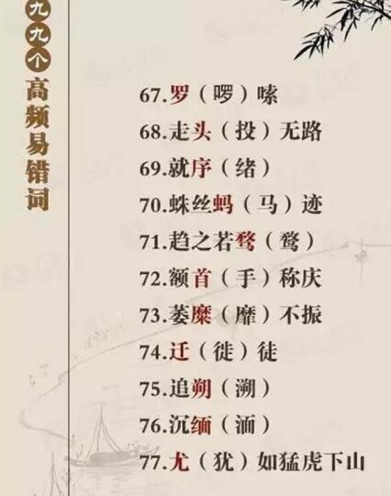 语文|语文老师提醒这88个错别字,逢考必错,掌握不牢固等着丢分吧!