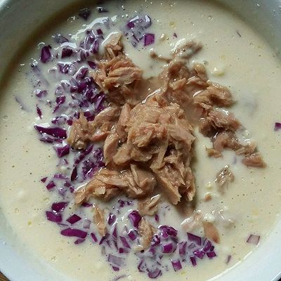  金枪鱼|紫甘蓝金枪鱼麦糊烧儿