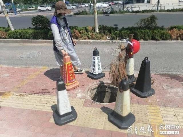 网格|货车压坏井盖留深坑 网格员担起道路交通协管员
