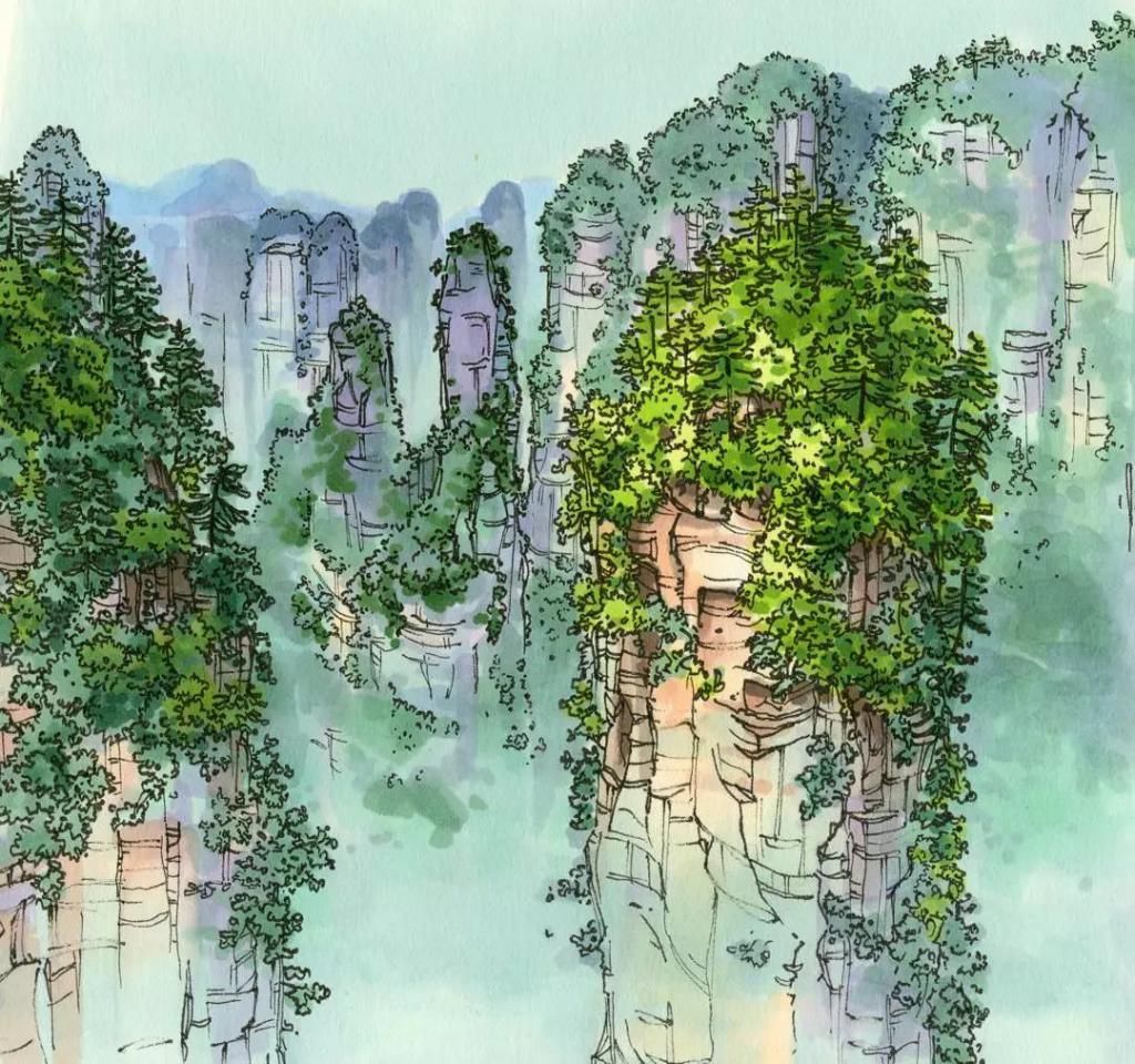 画师|英国插画师的钢笔建筑