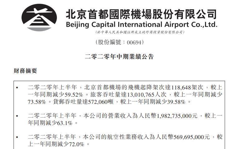 国内|汇总:上半年表现如何?国内航企半年报陆续出炉