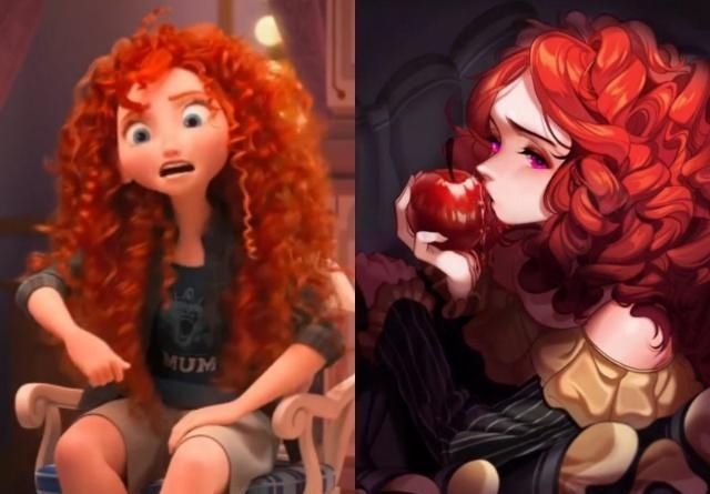  迪士尼|迪士尼公主变成恐怖“怪物”，丧尸让人害怕，吸血鬼画风妖娆！