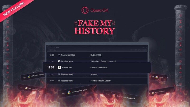 Opera GX 引入Fake My History功能，在你“死后”可伪造浏览历史