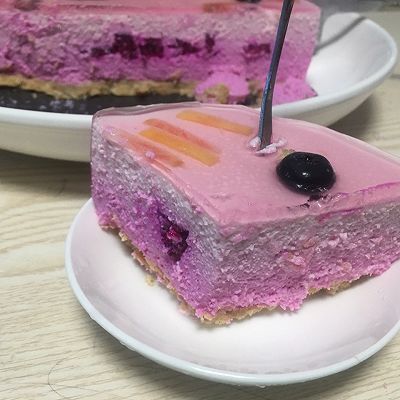 蛋糕|火龙果渐变酸奶奶酪慕斯蛋糕